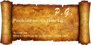 Pschierer Gilberta névjegykártya